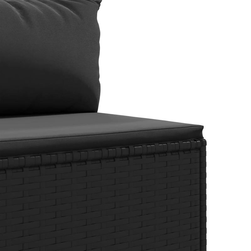 Casa si Gradina - Gradina si terasa - Mobilier exterior - Seturi mobila gradina - Set mobilier relaxare gradina 4 piese cu perne poliratan negru - Infinity.ro