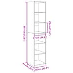 Casa si Gradina - Mobilier - Comode si corpuri - Corpuri bucatarie - Dulap inalt, stejar maro, 40x41x185 cm, lemn prelucrat - Infinity.ro