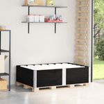 Casa si Gradina - Mobilier - Feronerie si accesorii mobila - Rame pentru paleti, 2 buc., negru, 150x100 cm, lemn masiv pin - Infinity.ro