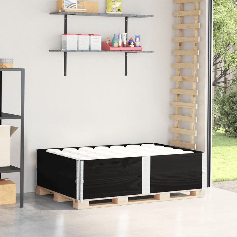 Casa si Gradina - Mobilier - Feronerie si accesorii mobila - Rame pentru paleti, 2 buc., negru, 150x100 cm, lemn masiv pin - Infinity.ro