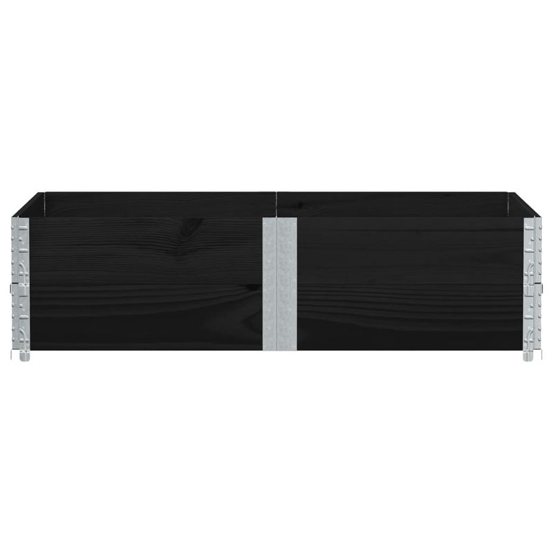 Casa si Gradina - Mobilier - Feronerie si accesorii mobila - Rame pentru paleti, 2 buc., negru, 150x100 cm, lemn masiv pin - Infinity.ro