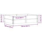 Casa si Gradina - Mobilier - Feronerie si accesorii mobila - Rame pentru paleti, 2 buc., negru, 150x100 cm, lemn masiv pin - Infinity.ro