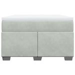Casa si Gradina - Mobilier - Paturi si accesorii - Paturi - Pat continental cu saltea, gri deschis, 120x200 cm, catifea - Infinity.ro