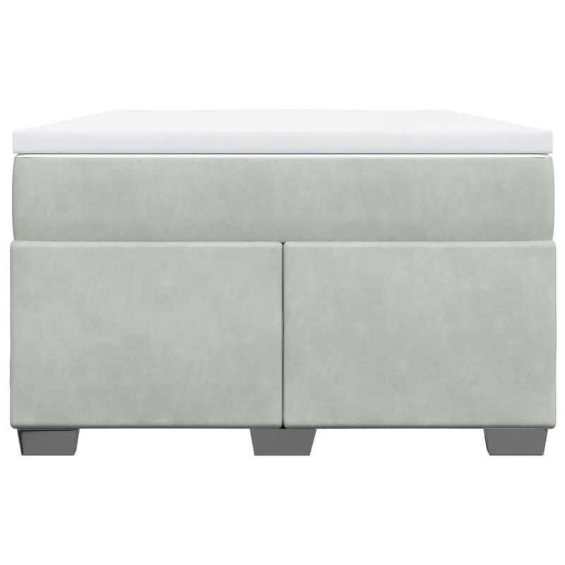 Casa si Gradina - Mobilier - Paturi si accesorii - Paturi - Pat continental cu saltea, gri deschis, 120x200 cm, catifea - Infinity.ro