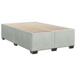 Casa si Gradina - Mobilier - Paturi si accesorii - Paturi - Pat continental cu saltea, gri deschis, 120x200 cm, catifea - Infinity.ro