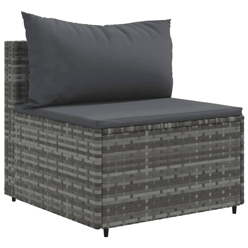 Casa si Gradina - Gradina si terasa - Mobilier exterior - Seturi mobila gradina - Set mobilier de gradina cu perne, 5 piese, gri, poliratan - Infinity.ro