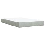 Casa si Gradina - Mobilier - Paturi si accesorii - Paturi - Pat continental cu saltea, gri deschis, 120x200 cm, catifea - Infinity.ro