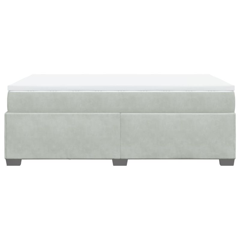 Casa si Gradina - Mobilier - Paturi si accesorii - Paturi - Pat continental cu saltea, gri deschis, 120x200 cm, catifea - Infinity.ro