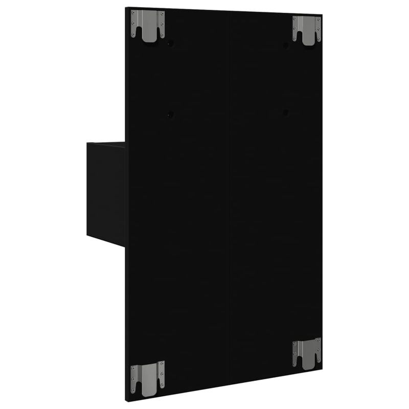 Casa si Gradina - Mobilier - Comode si corpuri - Noptiere - Noptiera montata pe perete cu lumini LED, negru - Infinity.ro