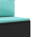Casa si Gradina - Gradina si terasa - Mobilier exterior - Seturi mobila gradina - Set sezlonguri de gradina, 5 piese, cu perne, negru, poliratan - Infinity.ro