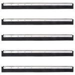 Market - Curatenie si intretinere casa - Produse menaj - Solutii curatenie - Capete raclete de podea, 5 buc., 75x2x5 cm, otel si cauciuc - Infinity.ro