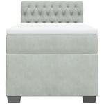 Casa si Gradina - Mobilier - Paturi si accesorii - Paturi - Pat box spring cu saltea, gri deschis, 100x200 cm, catifea - Infinity.ro