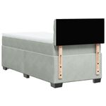 Casa si Gradina - Mobilier - Paturi si accesorii - Paturi - Pat box spring cu saltea, gri deschis, 100x200 cm, catifea - Infinity.ro
