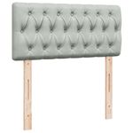 Casa si Gradina - Mobilier - Paturi si accesorii - Paturi - Pat box spring cu saltea, gri deschis, 100x200 cm, catifea - Infinity.ro