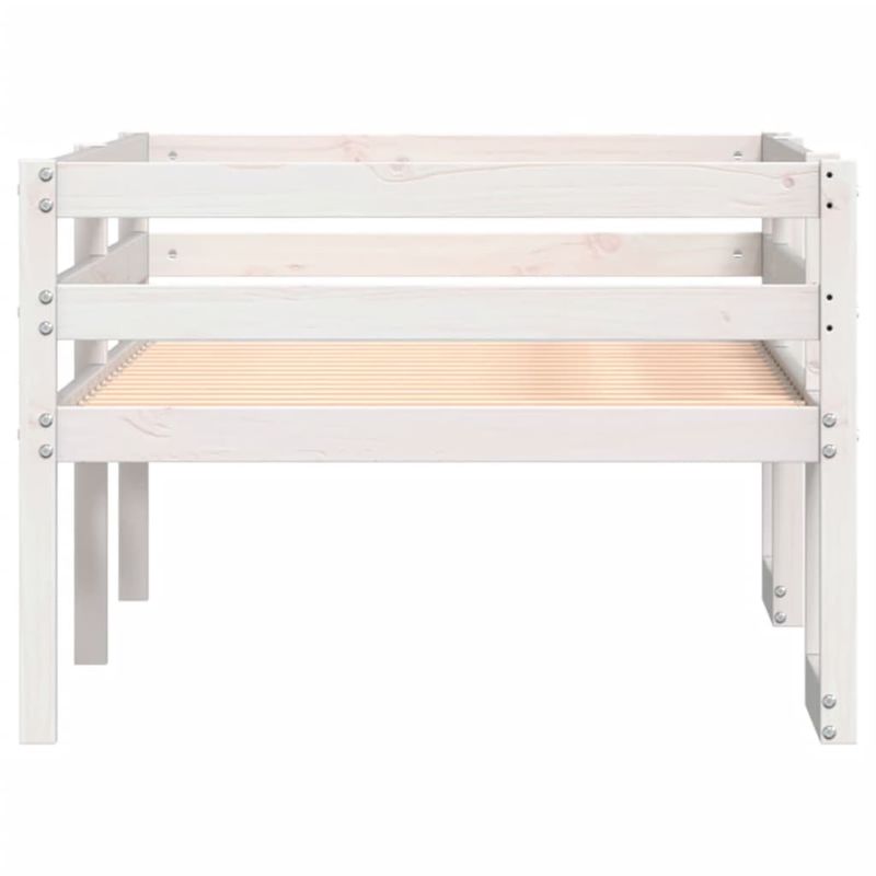Casa si Gradina - Mobilier - Paturi si accesorii - Paturi - Cadru de pat pentru copii, alb, 75x190 cm, lemn masiv de pin - Infinity.ro