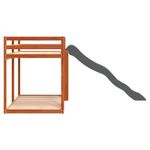 Casa si Gradina - Mobilier - Paturi si accesorii - Paturi - Pat supraetajat cu tobogan/scara maro 90x200 cm, lemn masiv pin - Infinity.ro