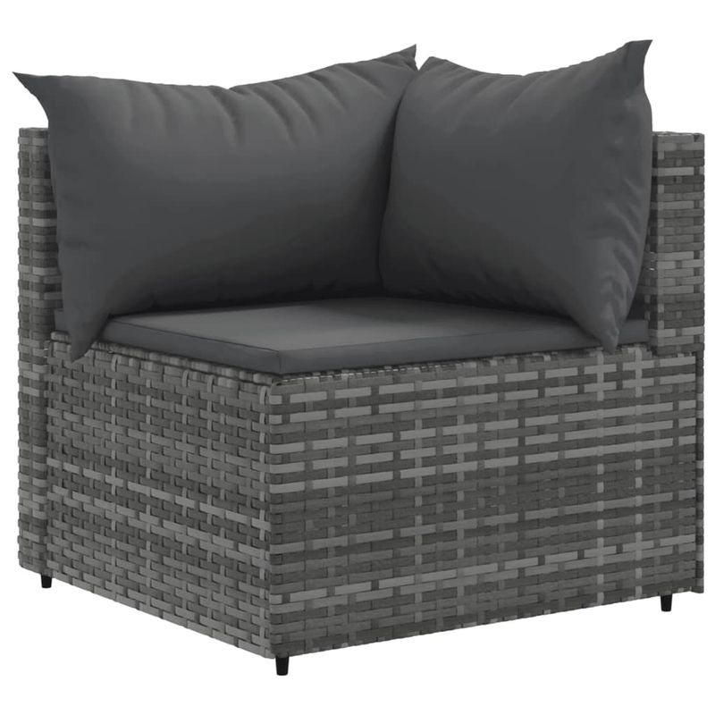 Casa si Gradina - Gradina si terasa - Mobilier exterior - Seturi mobila gradina - Set mobilier de gradina cu perne, 5 piese, gri, poliratan - Infinity.ro