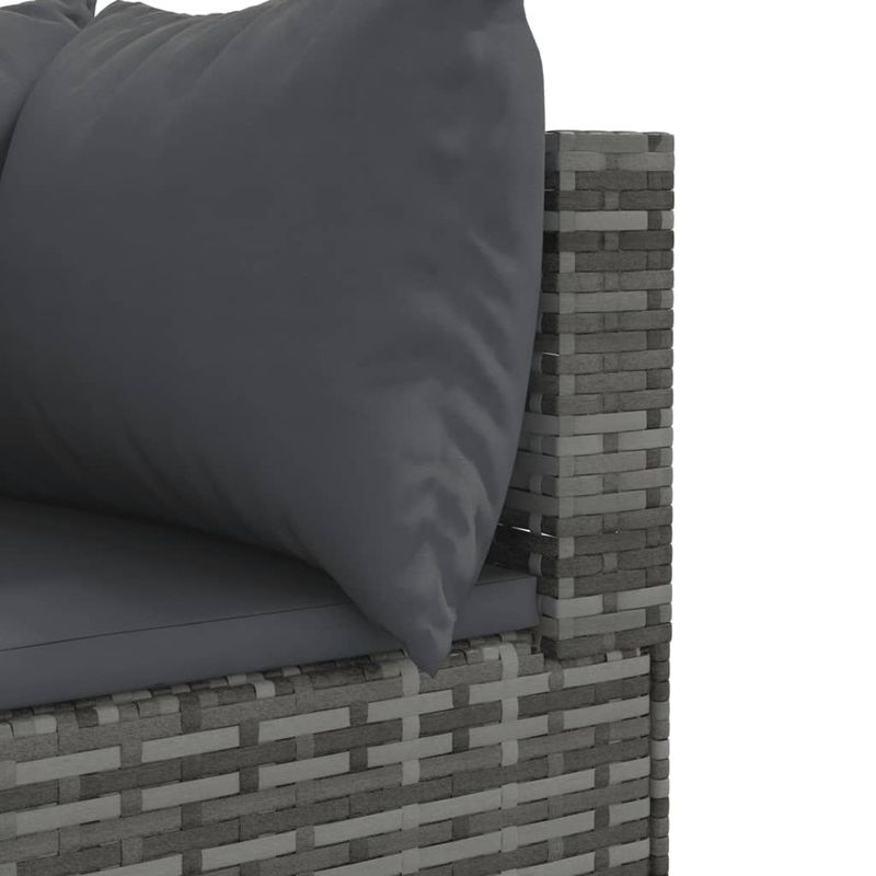 Casa si Gradina - Gradina si terasa - Mobilier exterior - Seturi mobila gradina - Set mobilier de gradina cu perne, 5 piese, gri, poliratan - Infinity.ro