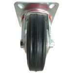 Casa si Gradina - Constructii - Depozitare, transport si protectie - Accesorii echipamente pentru transport si ridicat - Roata pivotanta din cauciuc plin, cu placa, 100mm, 60kg Evotools - Infinity.ro