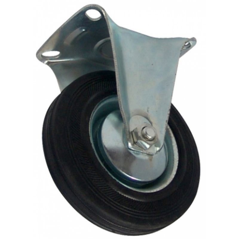 Casa si Gradina/Constructii/Depozitare, transport si protectie/Accesorii echipamente pentru transport si ridicat - Set 2 roti fixe si 2 roti pivotante, cu frana din cauciuc plin cu placa 160mm - Infinity.ro