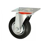 Casa si Gradina - Constructii - Depozitare, transport si protectie - Accesorii echipamente pentru transport si ridicat - Set de 4 roti pivotante din cauciuc plin, cu placa, 100mm 70kg - Infinity.ro