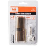 Casa si Gradina - Constructii - Feronerie si accesorii - Cilindri usa - Butuc Alama Amprenta ETS Lungime:80mm, Tip Centrat, Dimensiuni 40+40, Culoare Nichel Periat - Infinity.ro