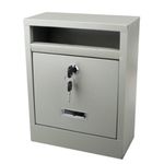 Casa si Gradina - Constructii - Depozitare, transport si protectie - Cutii postale - Cutie postala, Evotools, 240x310x120 mm, 2 chei, pentru interior, gri - Infinity.ro