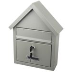 Casa si Gradina - Constructii - Depozitare, transport si protectie - Cutii postale - Cutie postala casuta, Evotools, 230x310x80 mm, pentru interior, 2 chei, gri - Infinity.ro