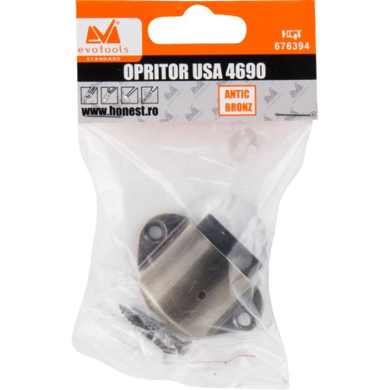 Casa si Gradina - Constructii - Usi interior, exterior si garaj - Accesorii usi - Opritor de Usa Bronz Antic Evotools - Infinity.ro