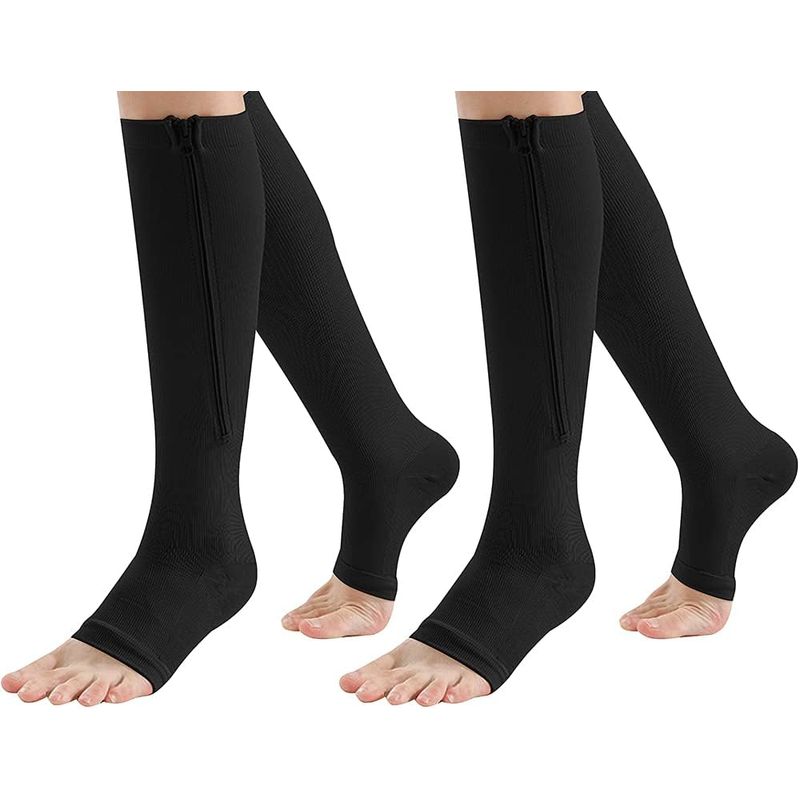 Ingrijire personala si Cosmetice - Sanatate si wellness - Aparate medicale - Suporturi ortopedice si orteze - Ciorapi Compresivi cu Fermoar M876 XL Negru - Infinity.ro