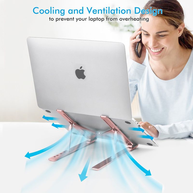 Laptop, Telefoane si Tablete - Tablete si accesorii tablete - Accesorii Tablete - Alte accesorii tablete - Suport Tableta MRG M634, Pentru birou, Pliabil, Reglabil, Roz - Infinity.ro