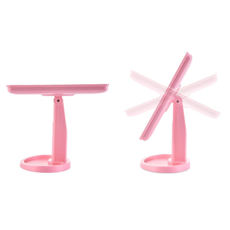 Ingrijire personala si Cosmetice - Machiaj - Oglinzi cosmetice - Oglinda Machiaj MRG MXW085, cu Lumina 16LED, Usb, Roz - Infinity.ro