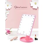 Ingrijire personala si Cosmetice - Machiaj - Oglinzi cosmetice - Oglinda Machiaj MRG MXW085, cu Lumina 16LED, Usb, Roz - Infinity.ro