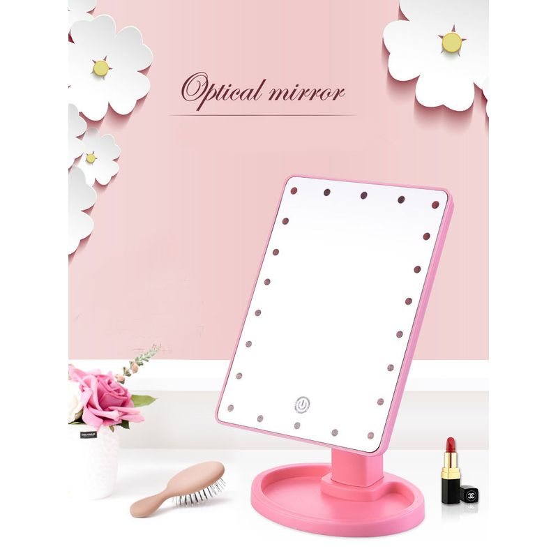 Ingrijire personala si Cosmetice - Machiaj - Oglinzi cosmetice - Oglinda Machiaj MRG MXW085, cu Lumina 16LED, Usb, Roz - Infinity.ro