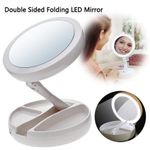 Ingrijire personala si Cosmetice - Machiaj - Oglinzi cosmetice - Oglinda Machiaj cu Lumina MRG M843, MyFoldAway, USB, Alb, Expensibila - Infinity.ro