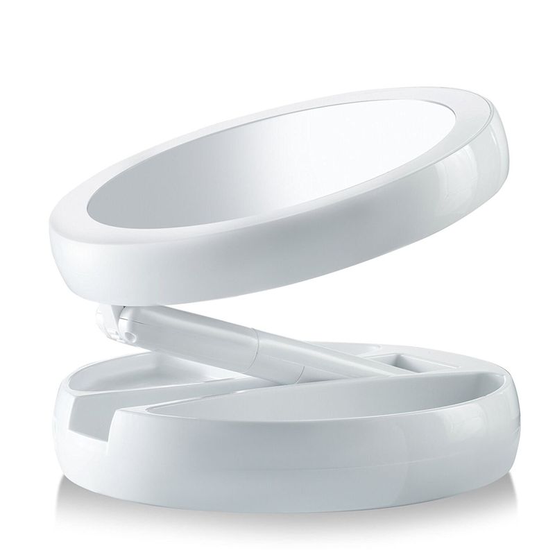 Ingrijire personala si Cosmetice - Machiaj - Oglinzi cosmetice - Oglinda Machiaj cu Lumina MRG M843, MyFoldAway, USB, Alb, Expensibila - Infinity.ro