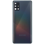 Laptop, Telefoane si Tablete - Telefoane mobile si accesorii - Accesorii Telefoane - Huse telefoane - Capac Baterie Samsung Galaxy A51 A515, cu Geam Blitz - Geam Camera Spate  Negru - Infinity.ro