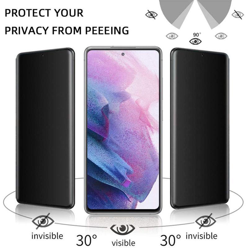 Laptop, Telefoane si Tablete - Telefoane mobile si accesorii - Accesorii Telefoane - Folii protectie telefoane - Folie pentru Samsung Galaxy S21 Ultra 5G, Lito 3D UV Glass, Privacy - Infinity.ro