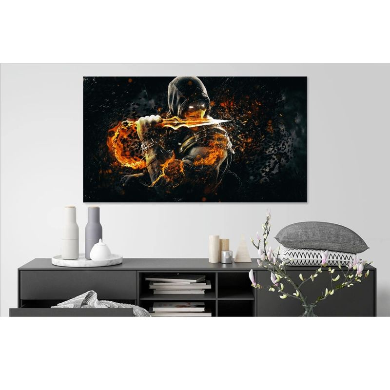 Casa si Gradina - Decoratiuni - Tablouri - Tablou Canvas, Scorpion, Mortal Kombat, luptator erou 90 x 50 cm - Infinity.ro