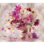 Casa si Gradina - Decoratiuni - Tablouri - Tablou Canvas, Flori, natura statica, vaza 80x70 cm, Rama lemn, Multicolor - Infinity.ro