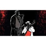 Casa si Gradina - Decoratiuni - Tablouri - Tablou Canvas, Jazz Black and White, 90 x 50 cm, Rama lemn, Multicolor - Infinity.ro