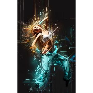 Tablou Canvas, Hip Hop 2, 60 x 90 cm, Rama lemn, Multicolor