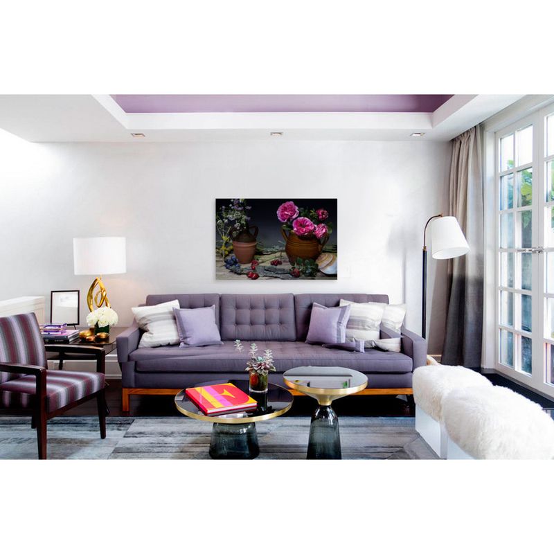 Casa si Gradina - Decoratiuni - Tablouri - Tablou Canvas, Vas cu flori, 80 x 50 cm, Rama lemn, Multicolo - Infinity.ro