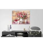Casa si Gradina - Decoratiuni - Tablouri - Tablou Canvas, Flori, vaza, cina, natura statica 80x60 cm, Rama lemn, Multicolor - Infinity.ro