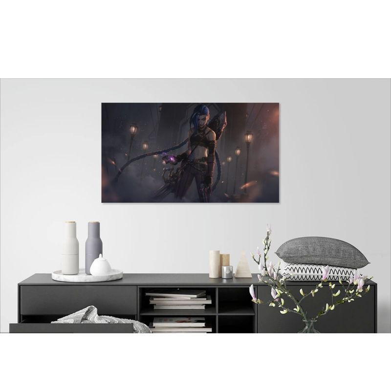 Casa si Gradina - Decoratiuni - Tablouri - Tablou Canvas, league of legends, Jinx, erou, 90 x 50 cm - Infinity.ro