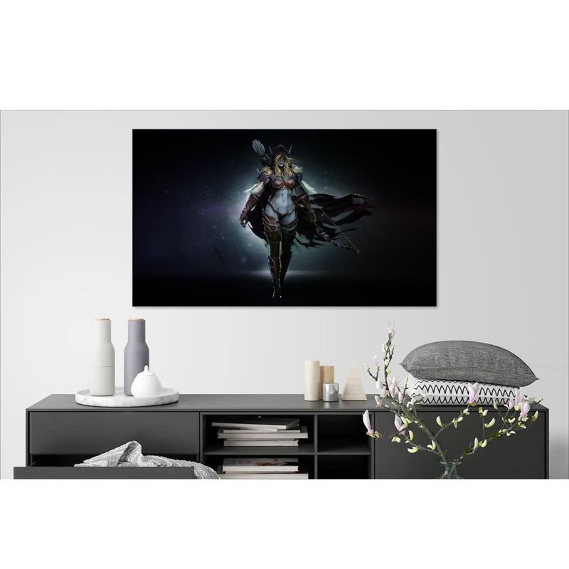 Casa si Gradina - Decoratiuni - Tablouri - Tablou Canvas, Sylvanas Windrunner, World of Warcraft, erou, 80 x 50 cm - Infinity.ro