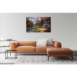 Casa si Gradina - Decoratiuni - Tablouri - Tablou Canvas, Cabana ideala 2, Peisaj, Toamna, Munte, Copaci, Casuta 80 x 50 cm, Multicolor - Infinity.ro