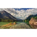 Casa si Gradina - Decoratiuni - Tablouri - Tablou Canvas, Lac de munte, 90 x 50 cm, Rama lemn, Multicolor - Infinity.ro