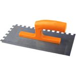 Casa si Gradina - Constructii - Vopsea si tencuieli - Unelte de vopsit si tencuit - Drisca zimtata Evotools, 28x13 cm, maner plastic, pas dinte 10 mm - Infinity.ro
