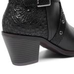 Fashion, accesorii si bijuterii - Femei - Incaltaminte femei - Botine femei - Botine de piele ecologica cu toc inalt,  Negru, Marime 39 EU - Infinity.ro